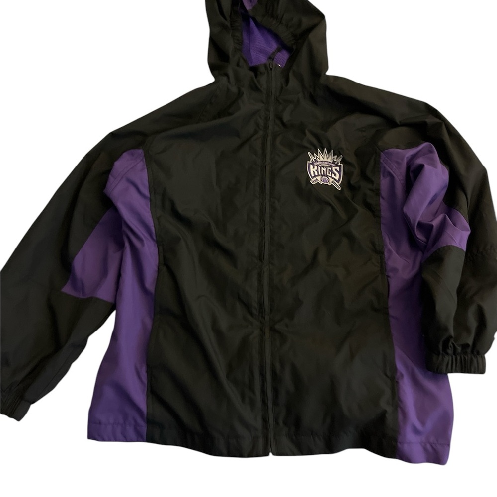 Kings Sacramento Black and Purple Hooded Jacket